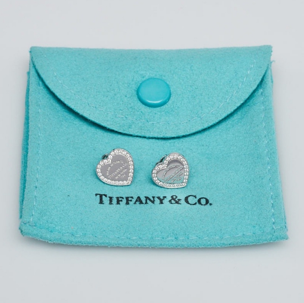 ISO Tiffany & Co 18k WG Diamond RTT Earrings